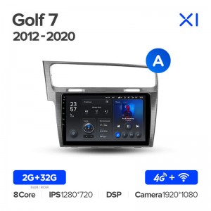Штатная магнитола Teyes серии X1 для Volkswagen Golf 7 2012-2020 (Android 10)