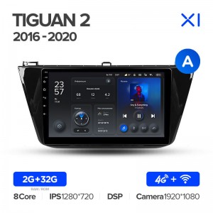 Штатная магнитола Teyes серии X1 для Volkswagen Tiguan 2016+ (Android 10)