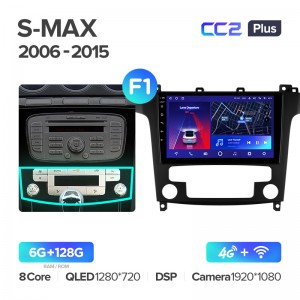 Штатная магнитола для Ford S-MAX 1 2006-2015  Teyes СС2+(6/128) (Android 10)  (8 ЯДЕР, DSP, 4G)