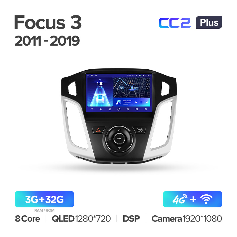Штатная магнитола для Ford Focus 3 (2011-2019) Teyes CC2+ PLUS (3/32) (Android 10) (8 ЯДЕР, DSP, 4G)