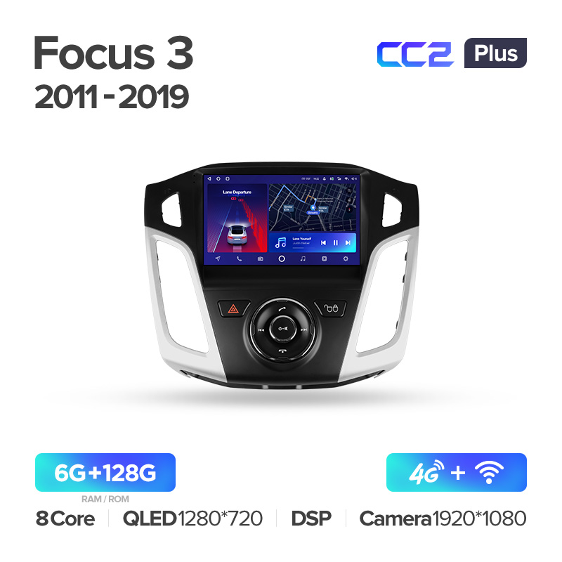 Штатная магнитола для Ford Focus 3 (2011-2019) Teyes CC2+ PLUS (6/128) (Android 10) (8 ЯДЕР, DSP, 4G)