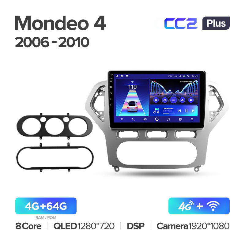 Штатная магнитола для Ford Mondeo (2007-2012)  Teyes CC2+ PLUS (4/64) (Android 10) (8 ЯДЕР, DSP, 4G)