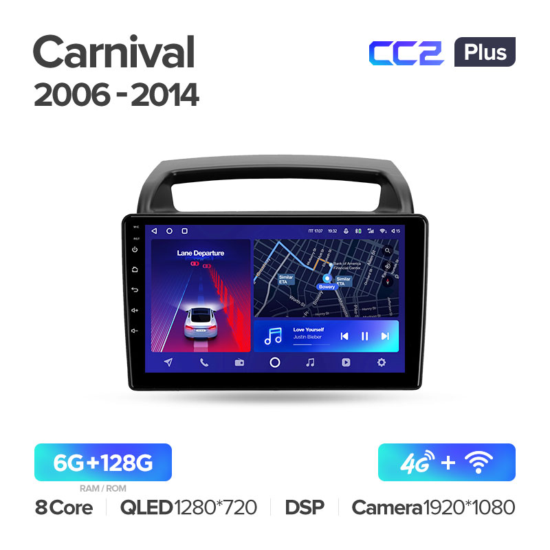 Штатная магнитола для Kia Carnival VQ 2006-2014 Teyes СС2+(6/128) (Android 10)  (8 ЯДЕР, DSP, 4G)