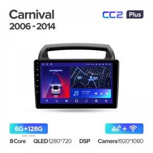 Штатная магнитола для Kia Carnival VQ 2006-2014 Teyes СС2+(6/128) (Android 10)  (8 ЯДЕР, DSP, 4G)