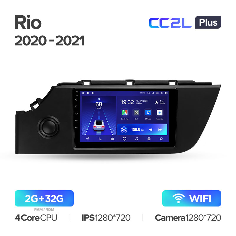 Штатная магнитола для Kia Rio 4 IV FB 2020-2021 Teyes CC2L+(2/32) (Android 8)