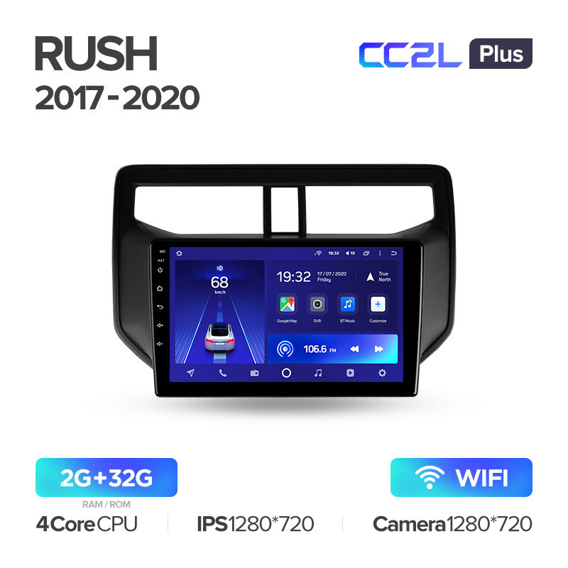Штатная магнитола для Toyota Rush 2017-2020 Teyes CC2L+(2/32) (Android 8)
