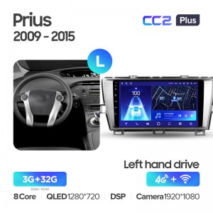Штатная магнитола для Toyota Prius (2009-2014) Teyes CC2+ PLUS (3/32) (Android 10) (8 ЯДЕР, DSP, 4G)