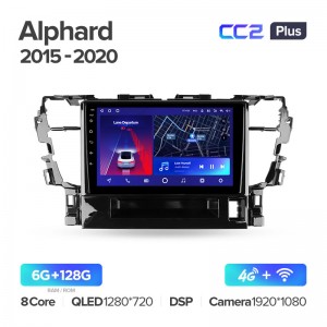 Штатная магнитола для Toyota Alphard (2015-2019) Teyes CC2+ PLUS (6/128) (Android 10) (8 ЯДЕР, DSP, 4G)