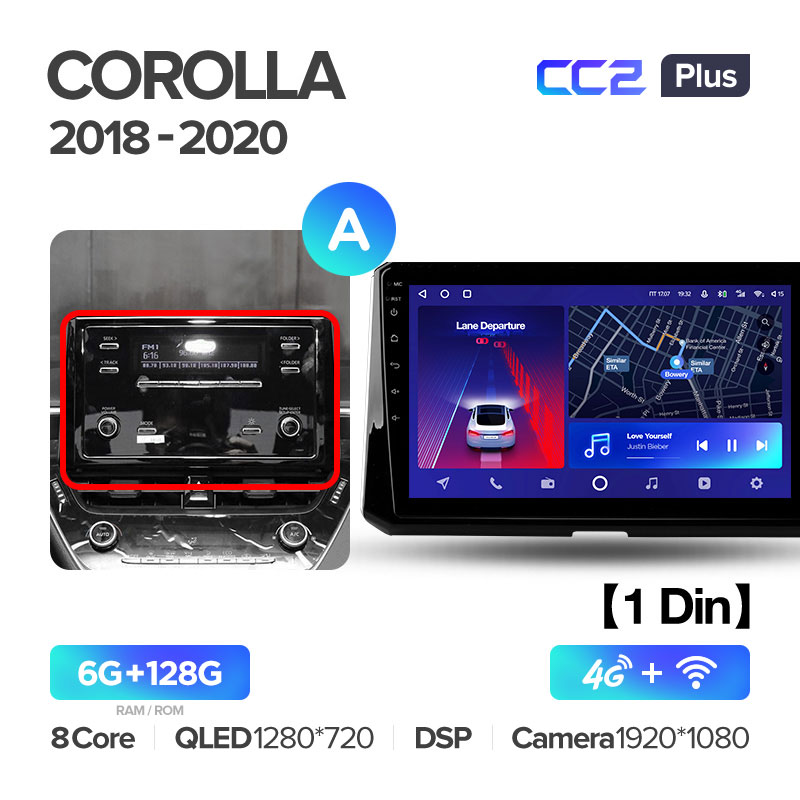 Штатная магнитола для Toyota Corolla (2019+) Teyes CC2+ PLUS (6/128) (Android 10) (8 ЯДЕР, DSP, 4G)