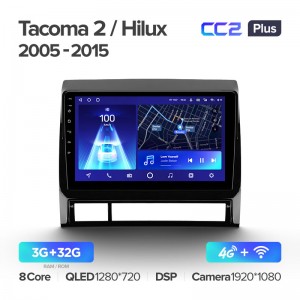 Штатная магнитола для Toyota Tacoma 2 Hilux 2005-2015 Teyes СС2+(3/32) (Android 10)  (8 ЯДЕР, DSP, 4G)