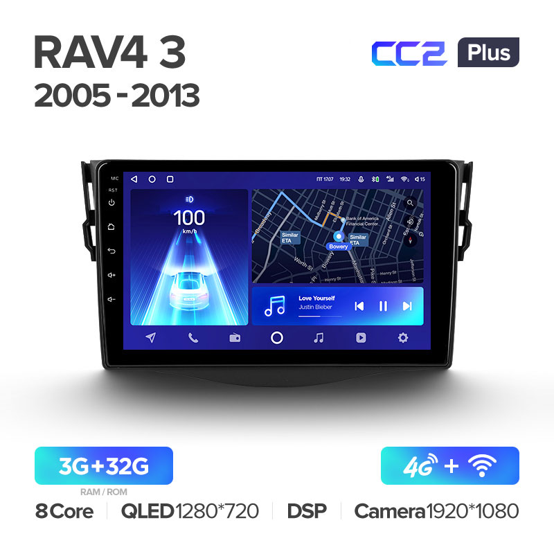Штатная магнитола для Toyota RAV4 (2006-2012) Teyes CC2+ PLUS (3/32) (Android 10) (8 ЯДЕР, DSP, 4G)