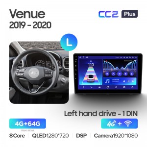 Штатная магнитола для Hyundai Venue 2019-2020 Teyes СС2+(4/64) (Android 10)  (8 ЯДЕР, DSP, 4G)
