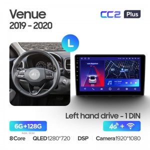Штатная магнитола для Hyundai Venue 2019-2020 Teyes СС2+(6/128) (Android 10)  (8 ЯДЕР, DSP, 4G)