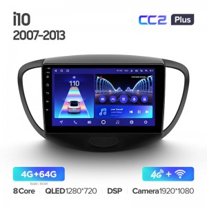 Штатная магнитола для Hyundai i10 2007-2013 Teyes СС2+(4/64) (Android 10)  (8 ЯДЕР, DSP, 4G)