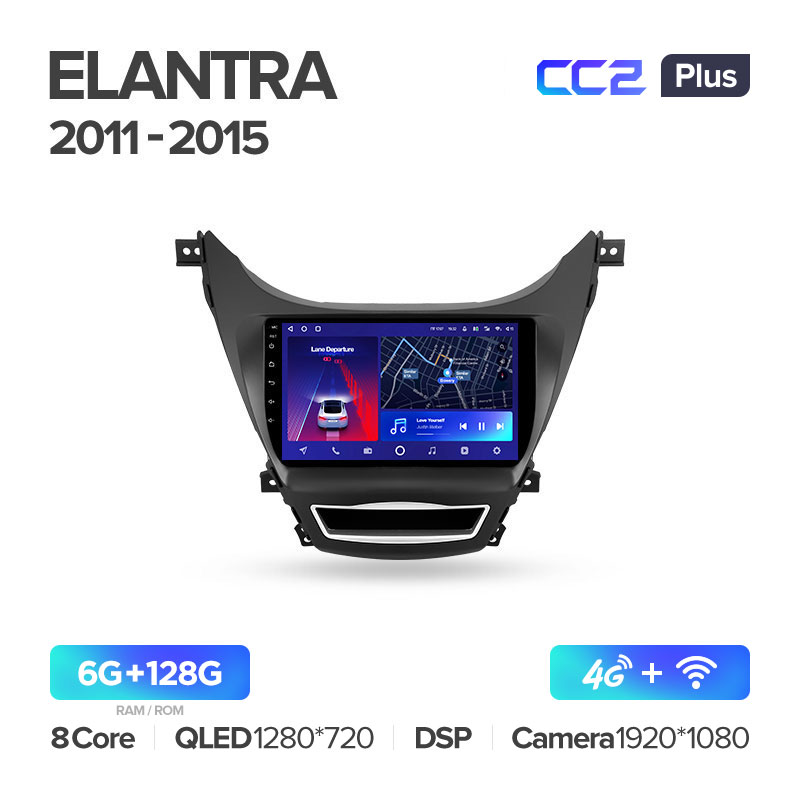 Штатная магнитола для Hyundai Elantra (2011-2013) Teyes CC2+ PLUS (6/128) (Android 10) (8 ЯДЕР, DSP, 4G)