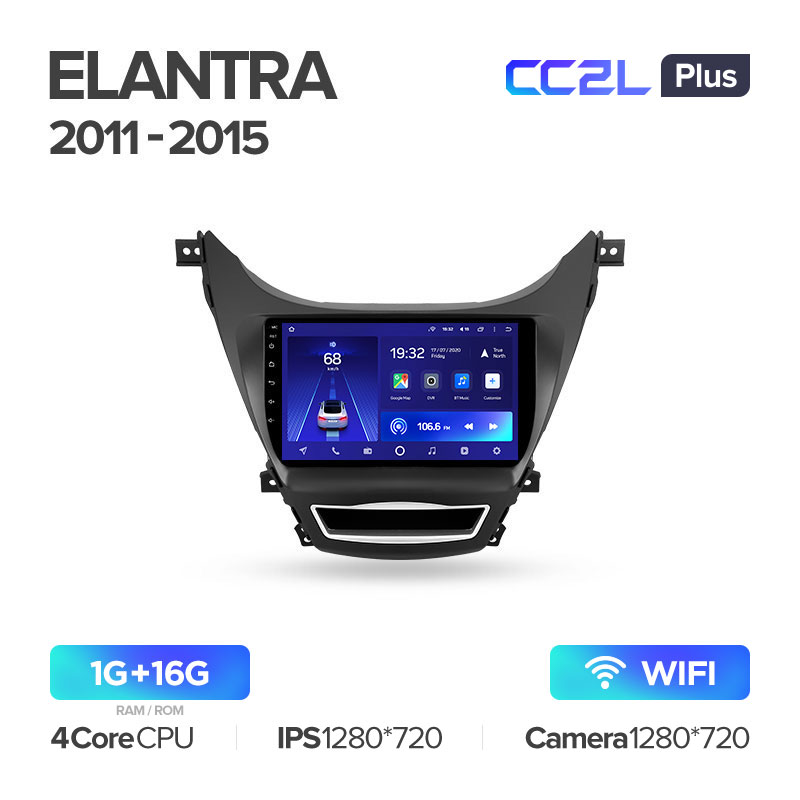 Штатная магнитола для Hyundai Elantra (2011-2013) Teyes CC2L+ PLUS (1/16) (Android 8)