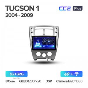 Штатная магнитола для Hyundai Tucson (2004-2009) Teyes CC2+ PLUS (3/32) (Android 10) (8 ЯДЕР, DSP, 4G)