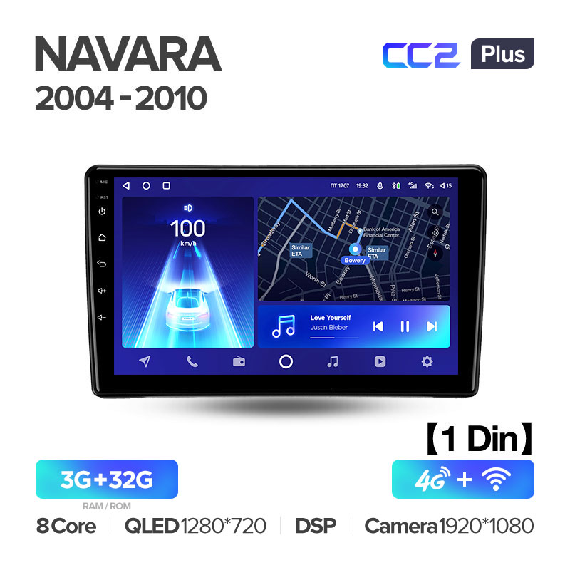 Штатная магнитола для Navara D40  2004-2010 Teyes СС2+(3/32) (Android 10)  (8 ЯДЕР, DSP, 4G)