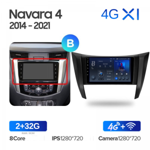Штатная магнитола Teyes серии X1 для Nissan Navara D23 4 2014-2021 (Android 10)