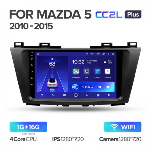 Штатная магнитола для Mazda 5 3 CW 2010-2015 Teyes CC2L+(1/16) (Android 8)