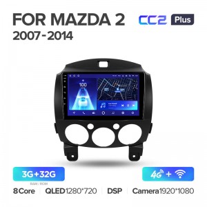 Штатная магнитола для Mazda 2 DE 2007-2014 Teyes СС2+(3/32) (Android 10)  (8 ЯДЕР, DSP, 4G)
