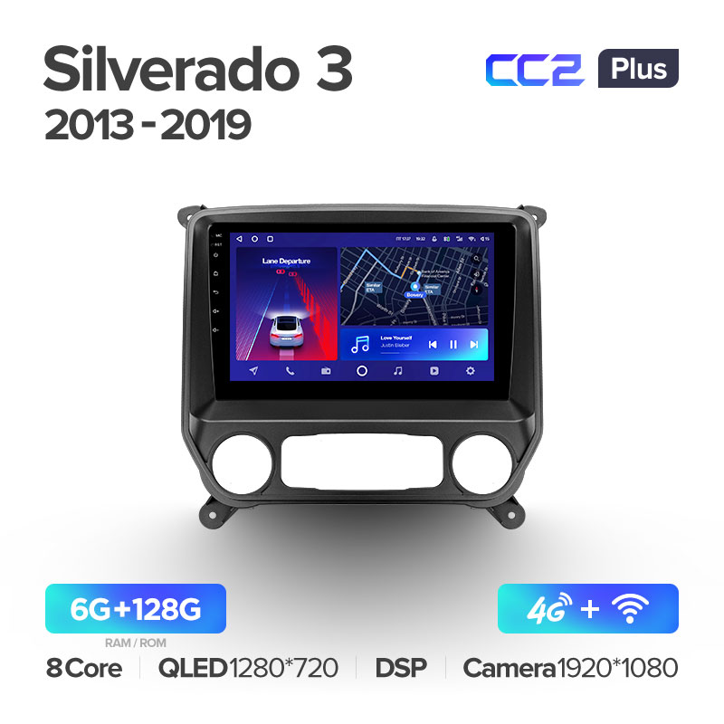 Штатная магнитола для Chevrolet Silverado 3 2013-2019 Teyes СС2+(6/128) (Android 10)  (8 ЯДЕР, DSP, 4G)