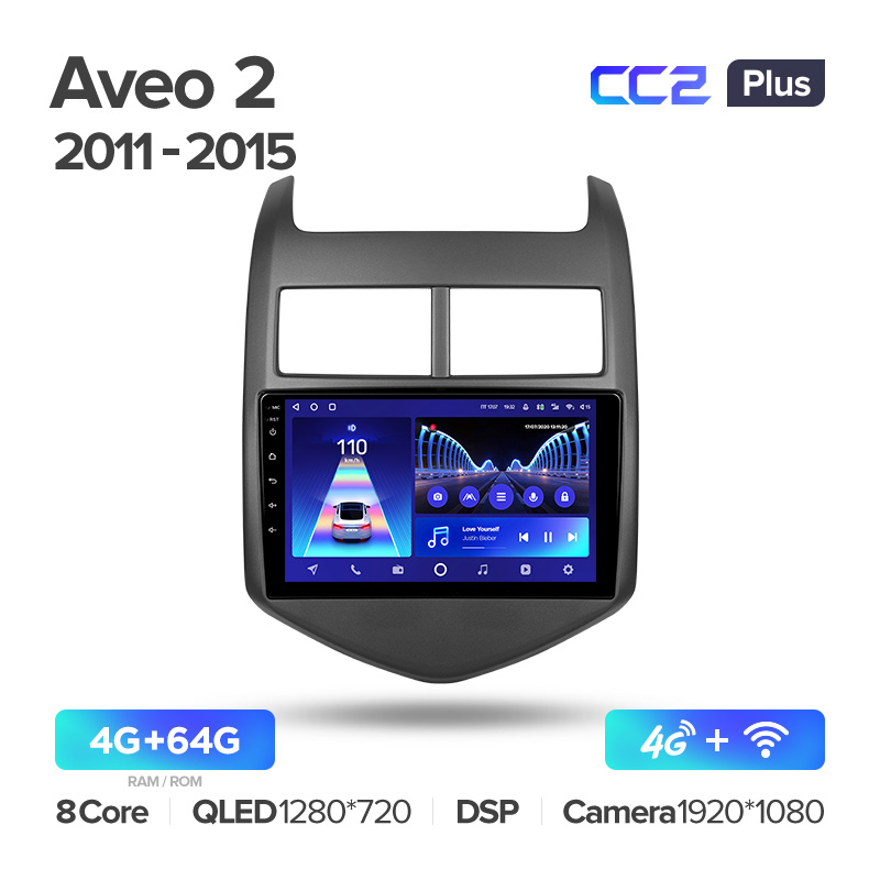 Штатная магнитола для Chevrolet Aveo (2012-2015) Teyes CC2+ PLUS (4/64) (Android 10) (8 ЯДЕР, DSP, 4G)