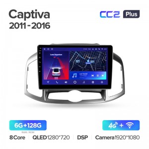 Штатная магнитола для Chevrolet Captiva (2011-2016) Teyes CC2+ PLUS (6/128) (Android 10) (8 ЯДЕР, DSP, 4G)