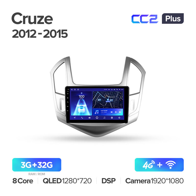 Штатная магнитола для Chevrolet Cruze (2013-2016) Teyes CC2+ PLUS (3/32) (Android 10) (8 ЯДЕР, DSP, 4G)