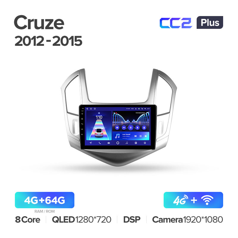 Штатная магнитола для Chevrolet Cruze (2013-2016) Teyes CC2+ PLUS (4/64) (Android 10) (8 ЯДЕР, DSP, 4G)