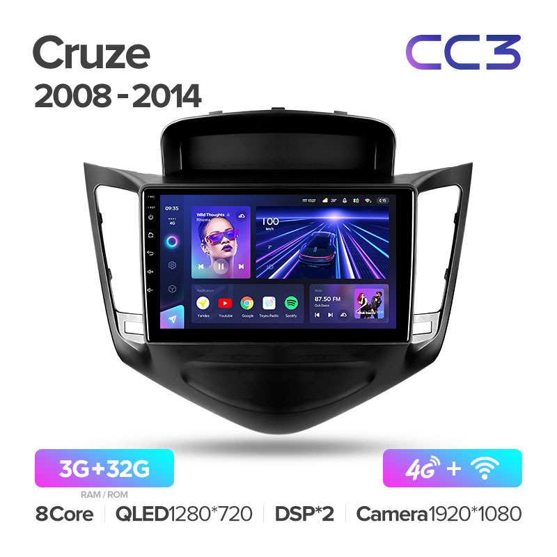 Штатная магнитола для Chevrolet Cruze (2009-2012) Teyes CC3 (3/32) (Android 10) (8 ЯДЕР, DSP, 4G)