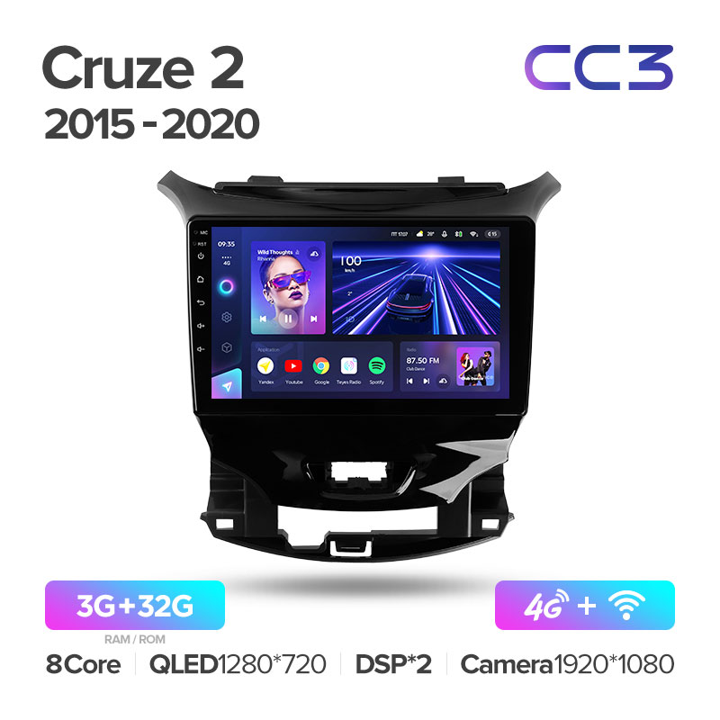 Штатная магнитола для Chevrolet Cruze (2015-2020) Teyes CC3 (3/32) (Android 10) (8 ЯДЕР, DSP, 4G)