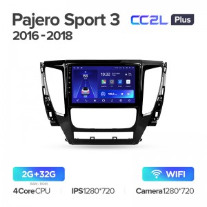 Штатная магнитола для Mitsubishi Pajero Sport (2017+) Teyes CC2L+ PLUS (2/32) (Android 8)