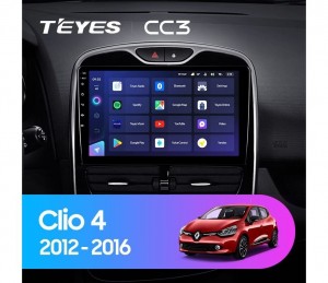 Штатная магнитола для Renault Clio 4 2012-2015 Teyes СС3 (4/64) (Android 10)  (8 ЯДЕР, DSP, 4G)