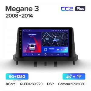 Штатная магнитола для Renault Megane 3 2008-2014 Teyes СС2+(6/128) (Android 10)  (8 ЯДЕР, DSP, 4G)