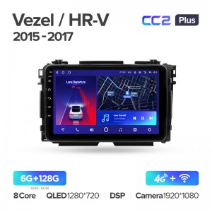 Штатная магнитола для Honda Vezel HR-V HRV 2015-2018 Teyes СС2+(6/128) (Android 10)  (8 ЯДЕР, DSP, 4G)