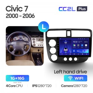 Штатная магнитола для Honda Civic 7 2000-2006 Teyes CC2L+(1/16) (Android 8)