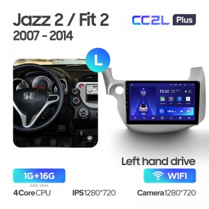 Штатная магнитола для Honda Jazz 2 GG Fit 2 GE 2007 - 2014 Teyes CC2L+(1/16) (Android 8)