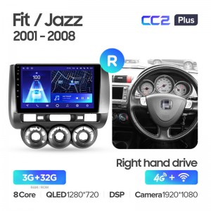 Штатная магнитола для Honda Fit/Jazz 2001-2008 Teyes СС2+(3/32) (Android 10)  (8 ЯДЕР, DSP, 4G)