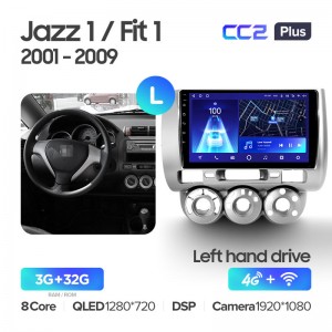 Штатная магнитола для Honda Jazz 1 GD Fit 1 01 - 09 Teyes СС2+(3/32) (Android 10)  (8 ЯДЕР, DSP, 4G)
