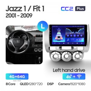 Штатная магнитола для Honda Jazz 1 GD Fit 1 01 - 09 Teyes СС2+(4/64) (Android 10)  (8 ЯДЕР, DSP, 4G)