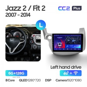 Штатная магнитола для Honda Jazz 2 GG Fit 2 Teyes СС2+(6/128) (Android 10)  (8 ЯДЕР, DSP, 4G)