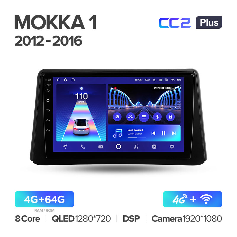 Штатная магнитола для Opel Mokka (2012-2015) Teyes CC2+ PLUS (4/64) (Android 10) (8 ЯДЕР, DSP, 4G)