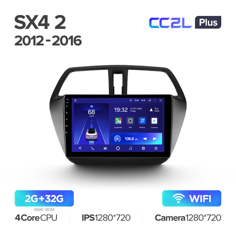 Штатная магнитола для Suzuki SX4 (2013+) Teyes CC2L+ PLUS (2/32) (Android 8)