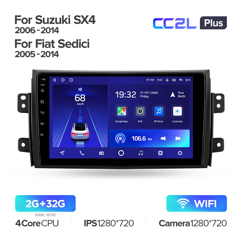 Штатная магнитола для Suzuki SX4 (2006-2013) Teyes CC2L+ PLUS (2/32) (Android 8)