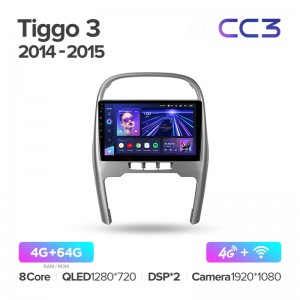 Штатная магнитола для Chery Tiggo 3 (2014-2016) Teyes CC3 (4/64) (Android 10) (8 ЯДЕР, DSP, 4G)