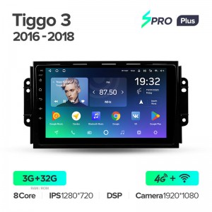 Штатная магнитола для Chery Tiggo 3 (2017+) Teyes SPRO+ PLUS (3/32) (Android 10) (8 ЯДЕР, DSP, 4G)