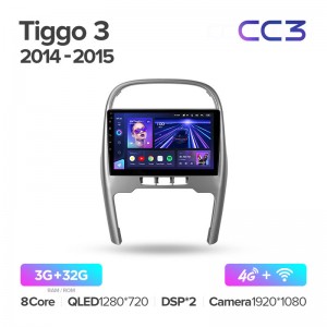 Штатная магнитола для Chery Tiggo 3 (2014-2016) Teyes CC3 (3/32) (Android 10) (8 ЯДЕР, DSP, 4G)