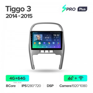 Штатная магнитола для Chery Tiggo 3 (2014-2016) Teyes SPRO+ PLUS (4/64) (Android 10) (8 ЯДЕР, DSP, 4G)