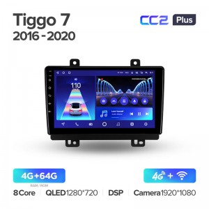 Штатная магнитола для Chery Tiggo 7 1 2016-2020 Teyes СС2+(4/64) (Android 10)  (8 ЯДЕР, DSP, 4G)